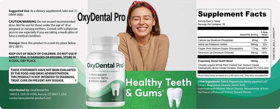 OxyDental Pro Ingredients